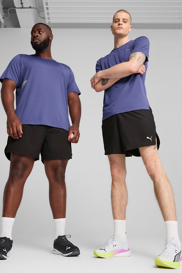 ULTRAWEAVE 5" Running Shorts Men, PUMA Black-Glowing Red, extralarge